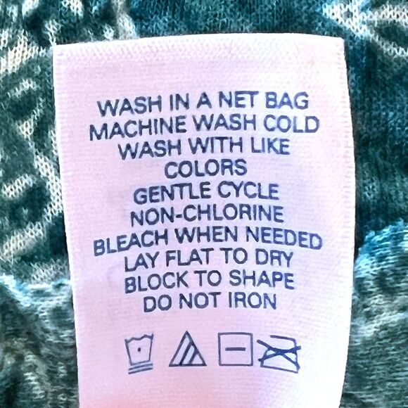 LizWear XL Teal Peasant Top with Drawstring - Picture 7 of 9